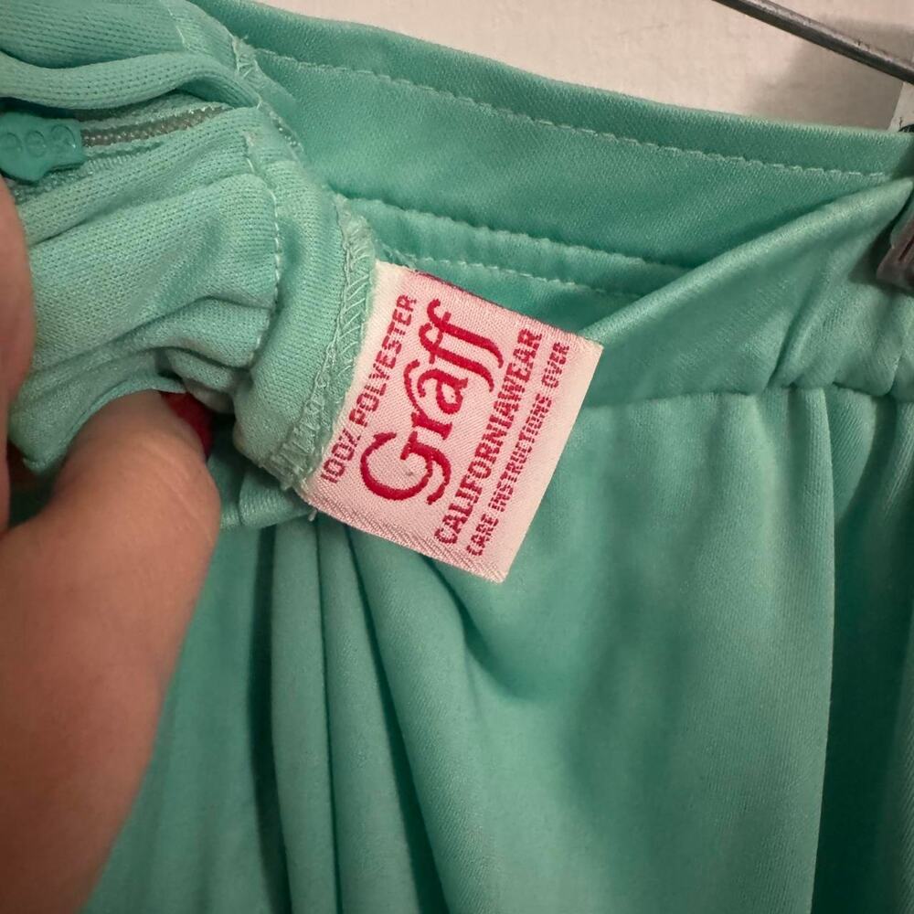 Vintage Icy Pastel Seafoam 70s Elevated Basic Minimalist‎ Aqua Mint Green Glam - Picture 6 of 8